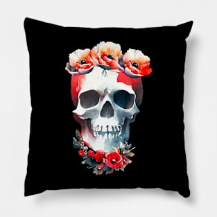 Skull and Roses Pillow