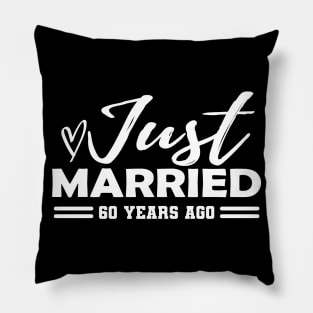 60th Wedding Anniversary - 60 years anniversary Pillow