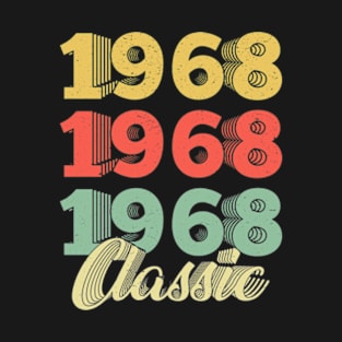 Vintage Retro 1968 52 Years Old 52th Birthday Gift T-Shirt