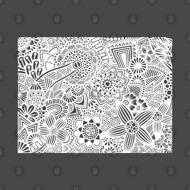 White Zentangle Pattern by MyownArt