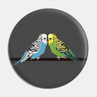 Adorable Parakeets Pin