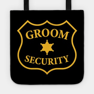 Groom Security Patch (Bachelor Party / Stag Night / Gold) Tote