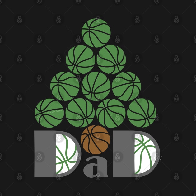 Dad Basketball Christmas Tree by Barthol Graphics