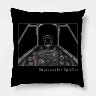 Cockpit Instruments Spitfire fighter aircraft WW2 Pillow