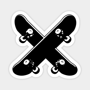 Crossed Skateboards Magnet