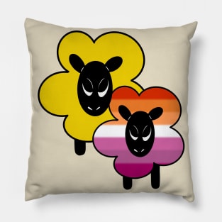 Proud Lesbian Ally Rainbow Sheep Pillow