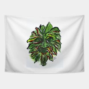 Fall Green Man Trans BG Tapestry