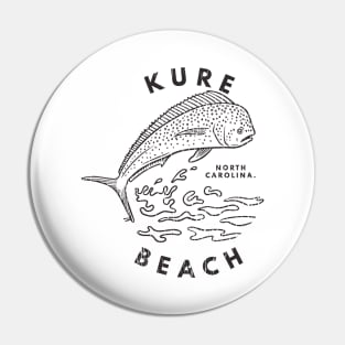 Kure Beach, NC Summertime Vacationing Mahi Mahi Big Head Fish Pin