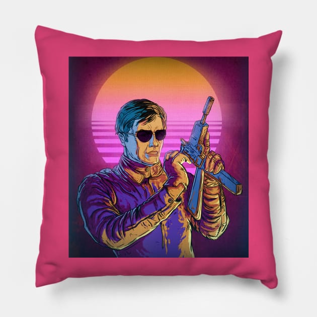 Neon Assasin Pillow by Creepsandbabes