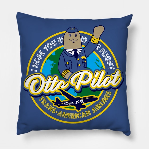 Otto Pilot Airplane Pilot Dks Pillow by Alema Art