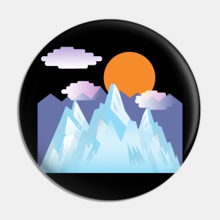 Ice Mountain Sunrise Pin