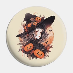 Halloween Lover Witch Pin