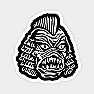 Monster House Records Crest White - Back Logo Magnet
