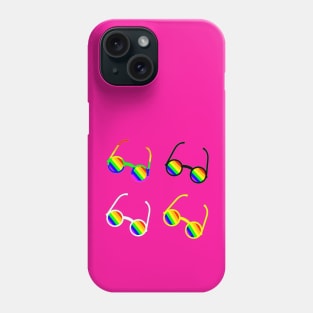 Rainbow glasses pack sticker Phone Case