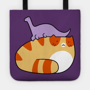 Tabby and Little Long Neck Dino Tote