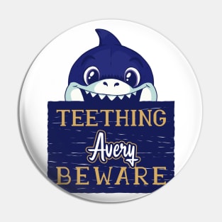 Avery - Funny Kids Shark - Personalized Gift Idea - Bambini Pin