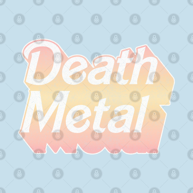 Disover Death Metal // Cute Faded Pastel Design - Death Metal Unicorn - T-Shirt