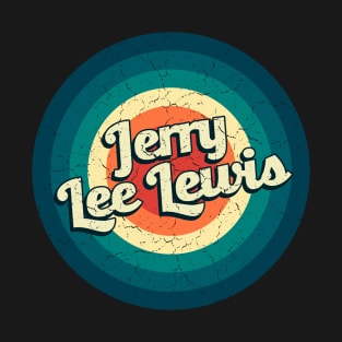 Graphic Jerry Lee Name Retro Vintage Circle T-Shirt