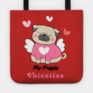 Funny Pug Valentine Tote