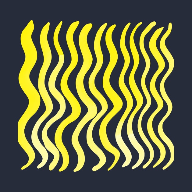 Wavy lines - lemon yellow by wackapacka