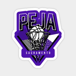 Sacramento Basketball Throwback 90s Peja Magnet