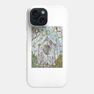 Stained Glass Bird at Peace Phone Case