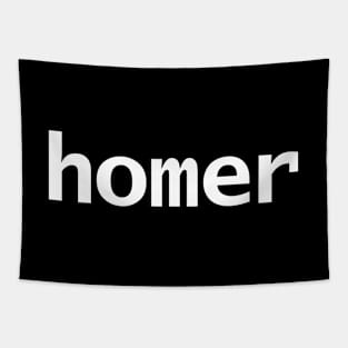 Homer Minimal White Text Typography Tapestry