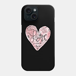 Love You Forever | Pink Heart Love Quotes | Valentine's Day Phone Case