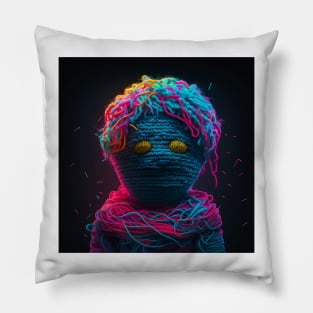 Cute Adorable Cosmic Knitted Yarn Colorful Person Monster Pillow