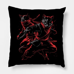 Cat Ninja Stealth Agile Fury Pillow