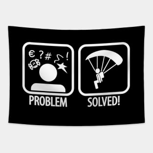 Problem Solved Skydiving Tapestry