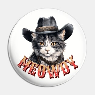 Meowdy Cowboy Cat Pin