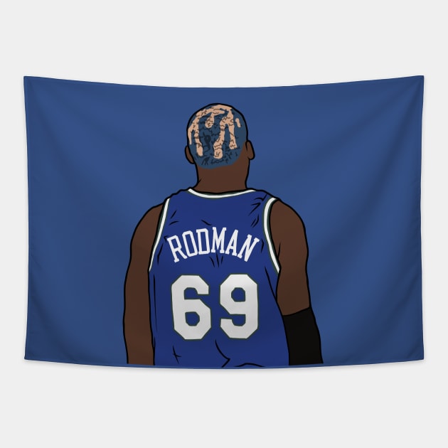 Dennis Rodman #69 Tapestry by rattraptees