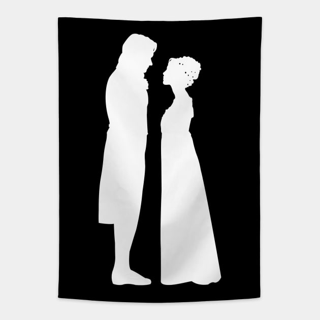 Pride and Prejudice: Lizzie & Darcy Tapestry by firlachiel