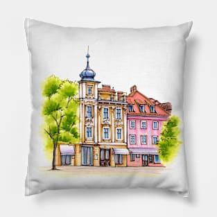 Colorful Streets Pillow