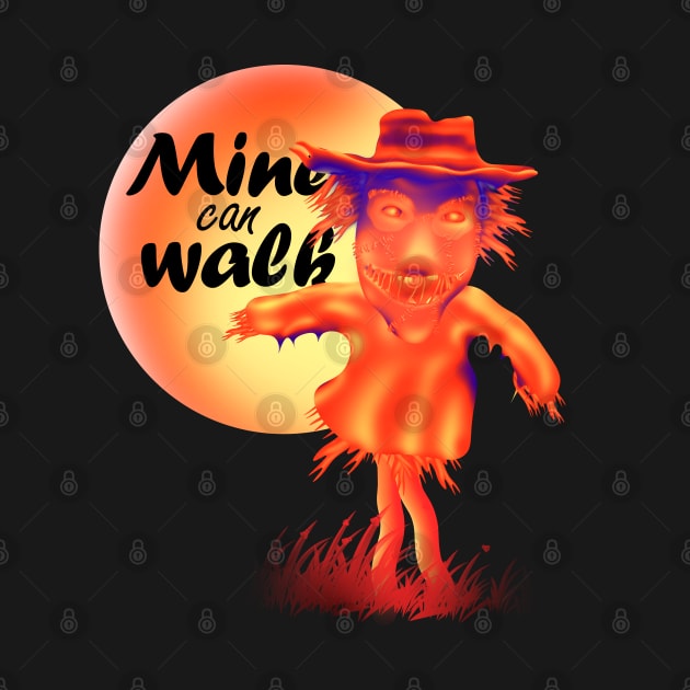 The scarecrow walks at midnight, funny halloween sayings by AdishPr