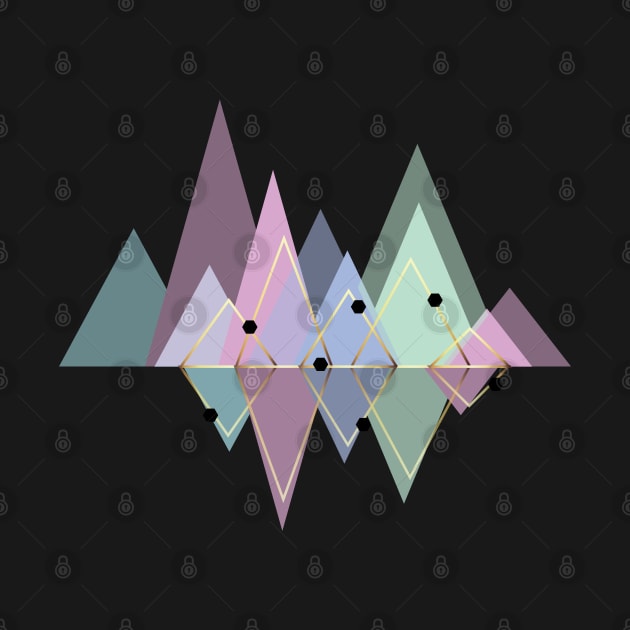 Abstract Mountains Triangles Pastels | Geometry by Art by Ergate