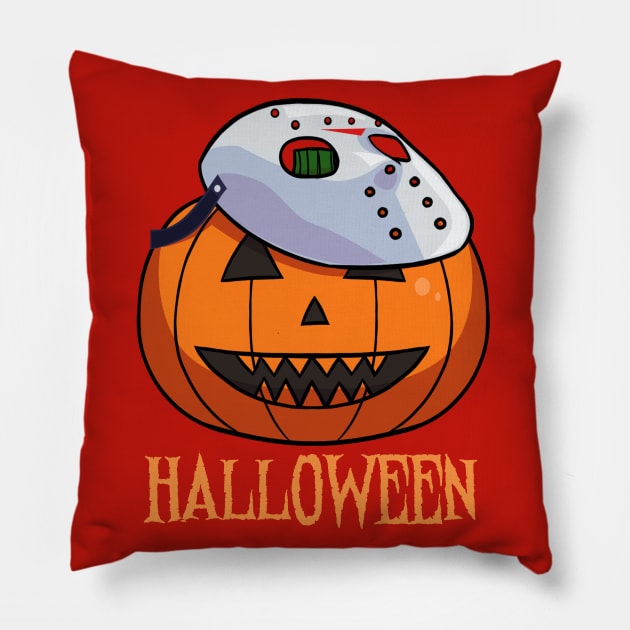 Jason Friday 13th Halloween Pumpkin Pillow by Noseking