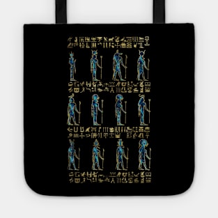 Egyptian Gods  Ornament Gold and Abalone Tote