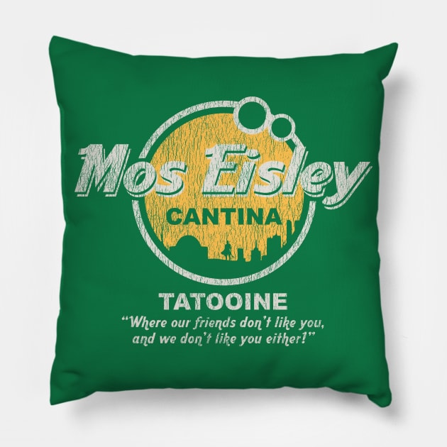 Mos Eisley Cantina Tatooine Dks Worn Pillow by Alema Art