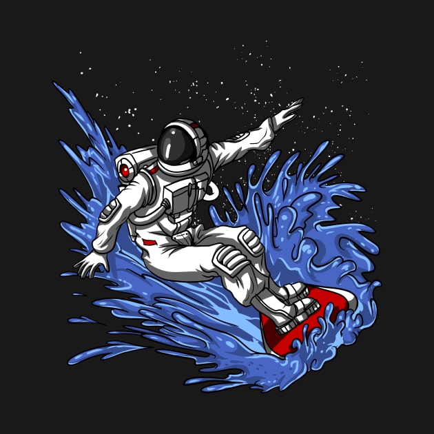 Space Astronaut Surfing by underheaven