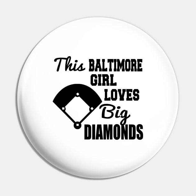 This Baltimore Girl Loves Diamonds Pin by jerranne