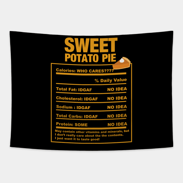 Sweet Potato Pie Nutrition Facts Black Thanksgiving Tapestry by blackartmattersshop