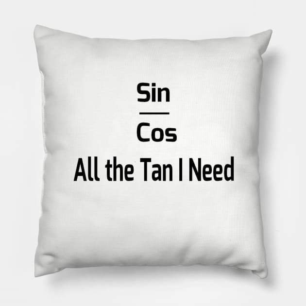 Trig Math Joke Pillow by Blacklightco