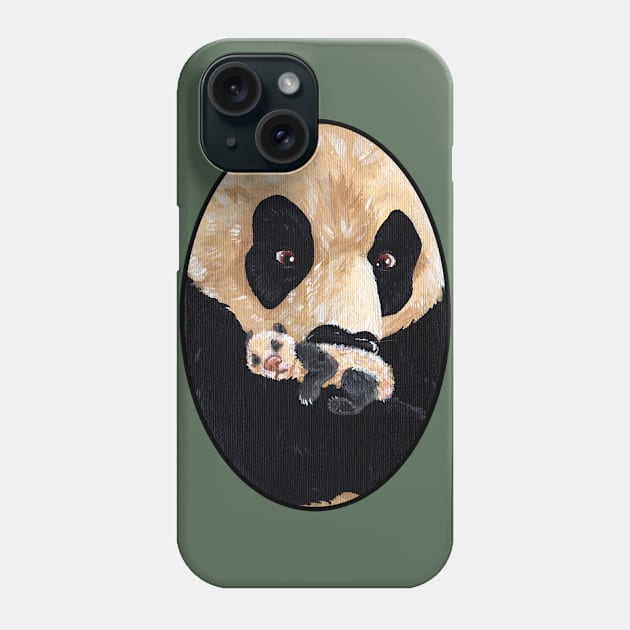 Panda Love Phone Case by TaksArt