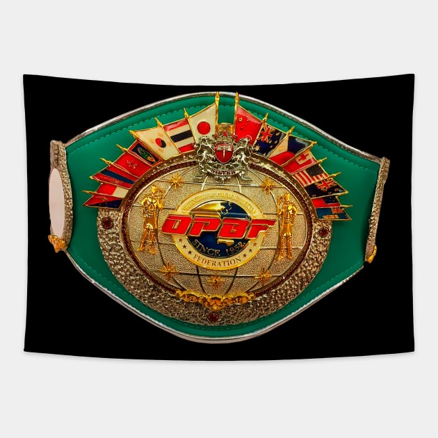 Oriental and Pacific Boxing Belt Tapestry by FightIsRight