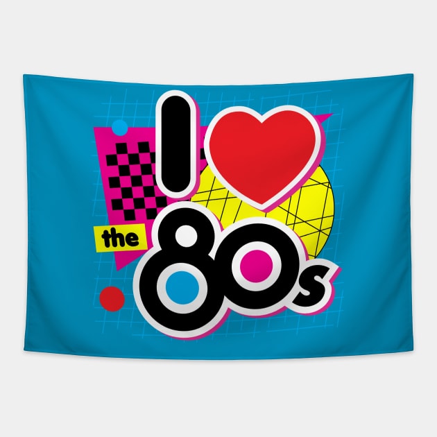 I Love the 80s Tapestry by DetourShirts