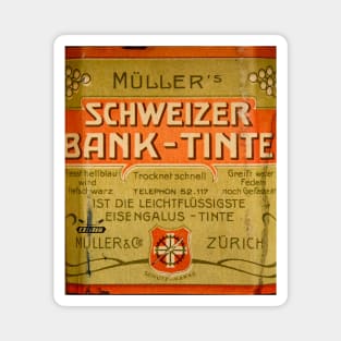 Schweizer Bank Tinte / Swiss Artwork Photography Magnet