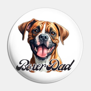 Boxer Dad T-Shirt - Dog Lover Gift, Pet Parent Apparel Pin