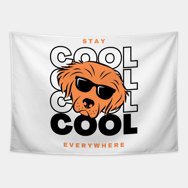 Cool Dog Tapestry by attire zone